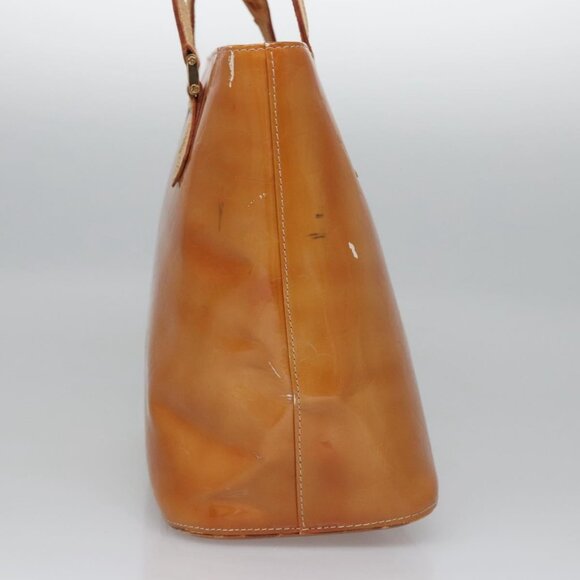 LOUIS VUITTON Monogram Vernis Houston Hand Bag Beige M91004 LV Auth BD945 - Picture 4 of 16